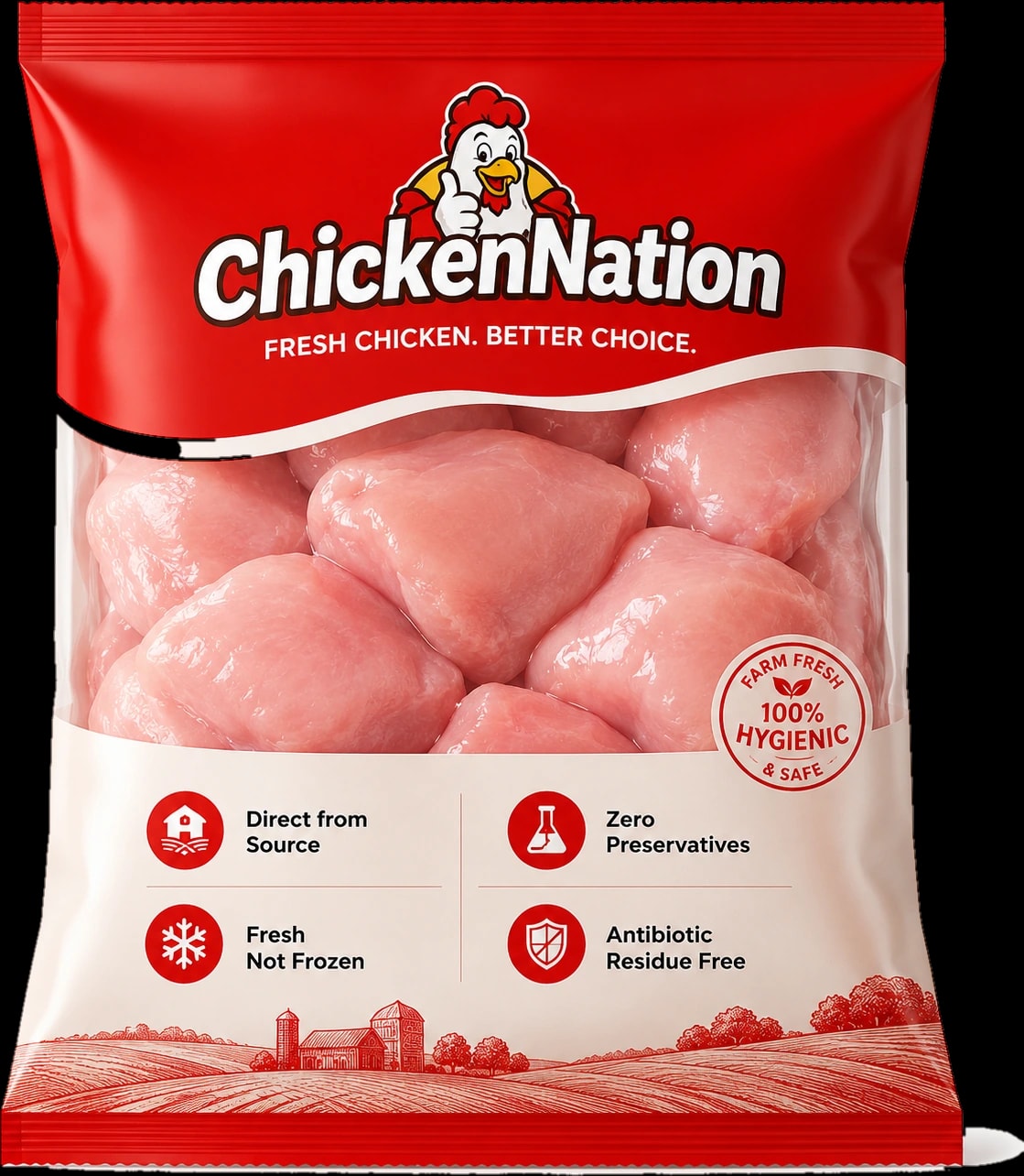 Chicken Nation fresh chicken packaging for B2B poultry supply